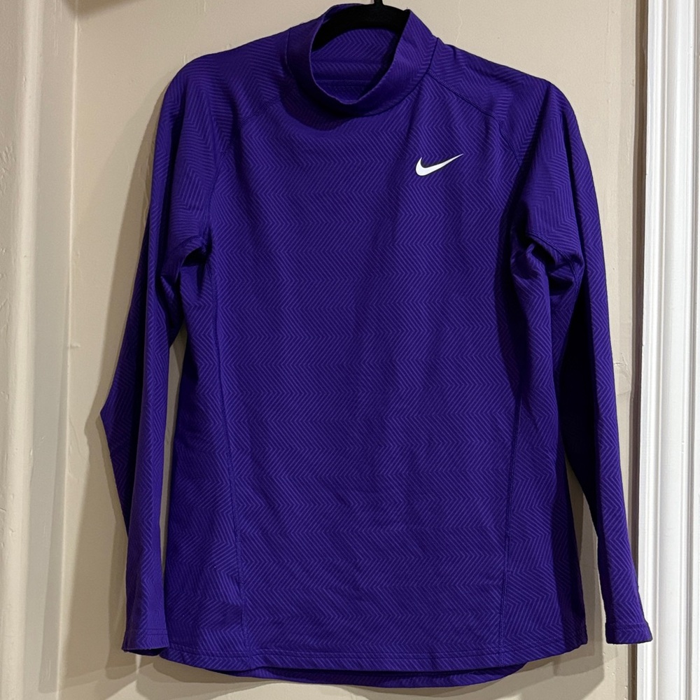 Nike Women's Purple Sweatshirt with White Logo